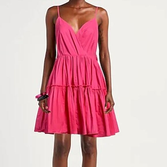 Anthropologie MED NWT Barbie Pink Fushia Lolita Tiered Skirt Strappy Coquette - Picture 3 of 11